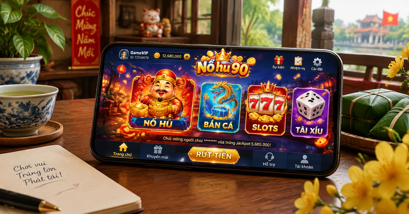 Nổ hu 90 - Trò chơi đổi thưởng hấp dẫn tại Việt Nam - image 1 Nổ hu 90 - Trò chơi đổi thưởng hấp dẫn tại Việt Nam - image 1